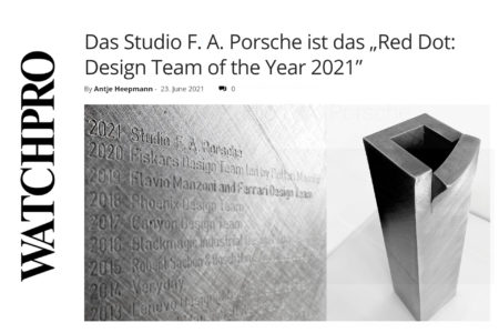 Das Studio F. A. Porsche ist das „Red Dot: Design Team of the Year 2021”